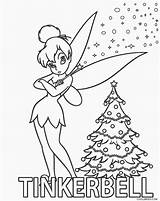 Coloring Pages Tinker Bell Christmas Tinkerbell Printable sketch template