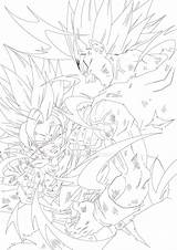 Goku Vegeta Lineart sketch template