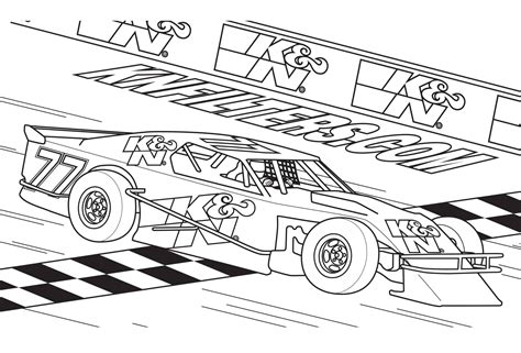 printable race car coloring pages sprint  kids scaled race car