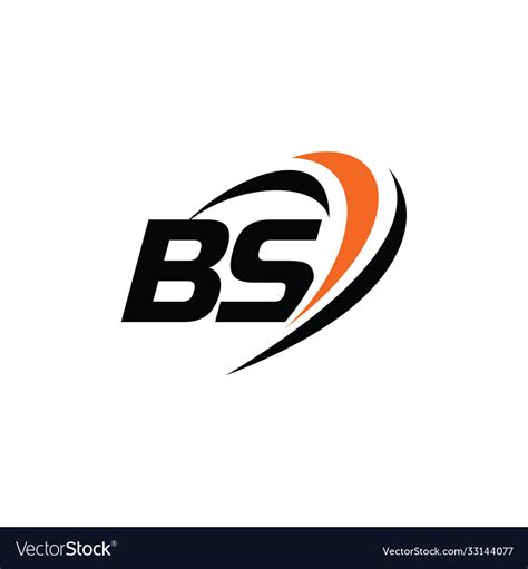 bs monogram logo royalty  vector image vectorstock