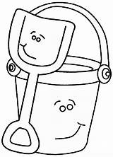 Spade Bucket Coloring Pages sketch template