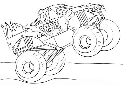 monster jam coloring pages  print