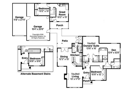 style house plans   separate inlaw suite