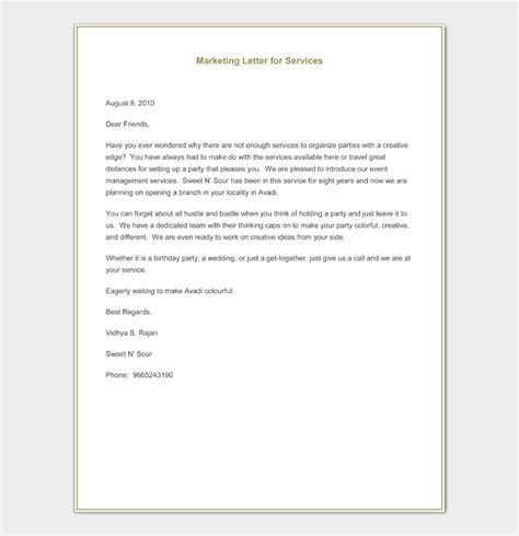 marketing letter template writing guide tips  formats