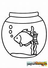 Coloring Fish Bowl Pages Printable Sheet Tank Pecera Clipart Dibujo Cat Cliparts Una Fishes Whith Color Popular Coloringhome Library sketch template