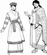 Byzantine Empire Clothing Fashion Ancient Medieval Woman Style Costume Dress Century Men Tunic Early Martelnyc Tunica Princess Girl Rome Roman sketch template