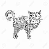Cat Tuxedo Coloring Getdrawings Drawing sketch template