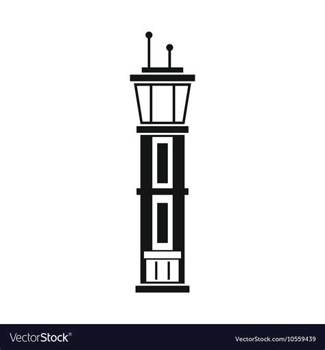 airport control tower icon simple style royalty  vector