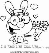 Number Color Valentine Coloring Pages Valentines Printables Spring Kid Numbers Popular Library Coloringhome sketch template
