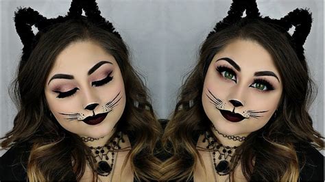 easy sexy cat halloween makeup tutorial beautybyjosiek