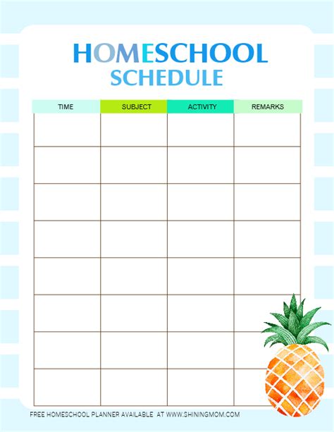homeschool planner  printable