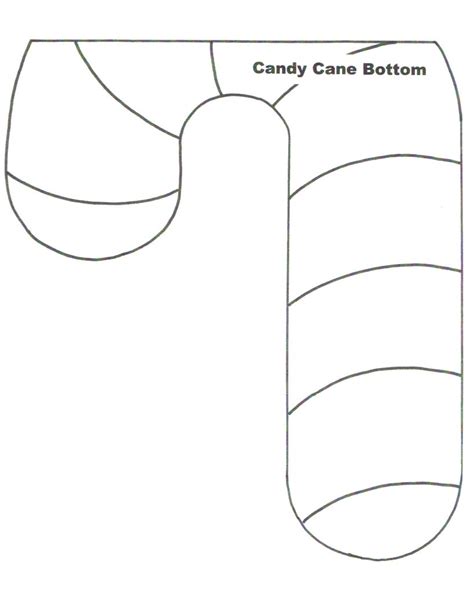 candy cane template printable  printable