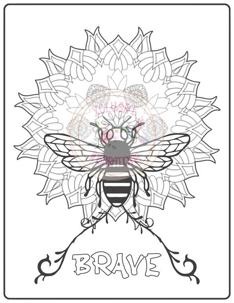 bee mandala coloring page coloring pages