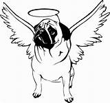 Pug Coloring Pages Pugs Cute Adult Puppy Dog Angel Doug Print Drawing Para Colorear Printable Color Drawings Line Sheets Kids sketch template