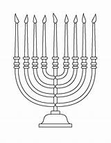 Coloring Candles Chanukah Kids sketch template