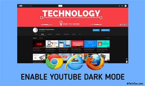 enable youtube dark mode  chrome firefox edge