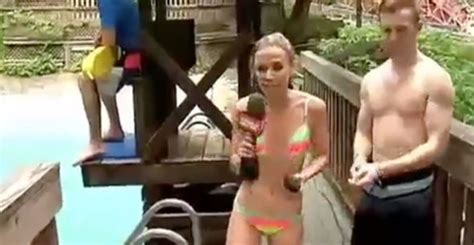 News Anchor Gets Very Excited When Reporter Strips Down To