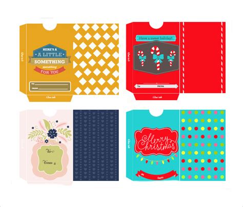 gift card envelope template
