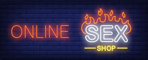 free vector online sex shop neon sign firing word o dark brick wall