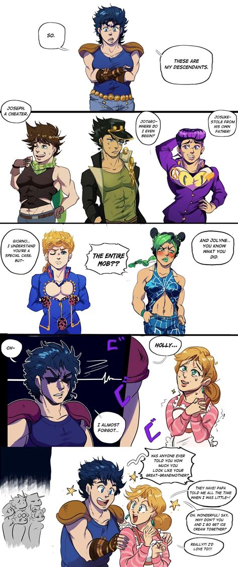 Jonathan Meets His Descendants Jojo S Bizarre Adventure