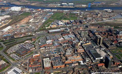 middlesbrough town centre aerial photograph aerial photographs