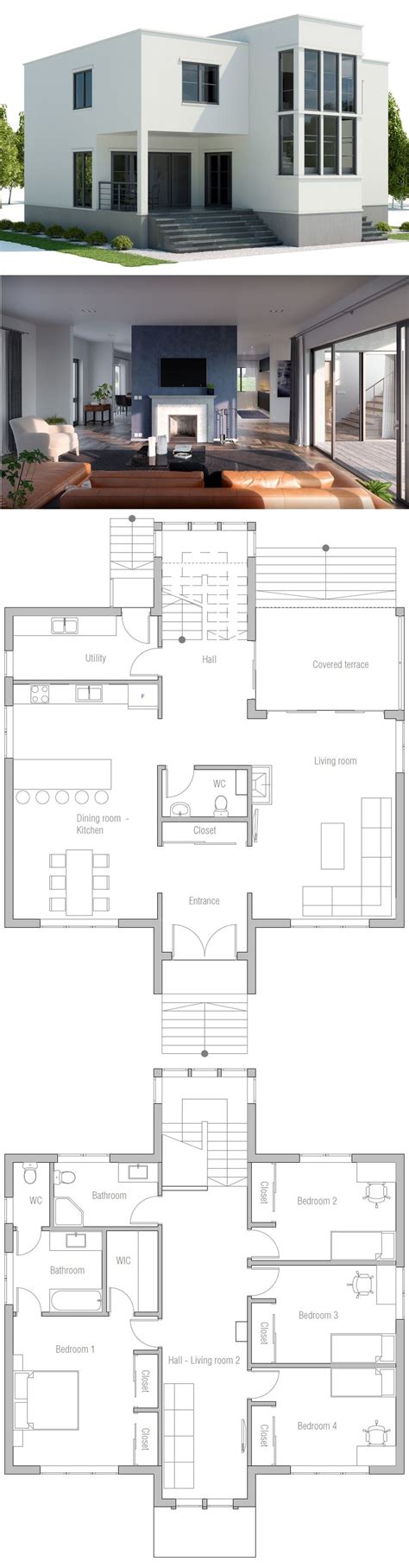 modern house plan home plans pinterest