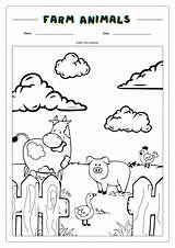 Farm Animals Worksheets Coloring Printable Kids Grade Worksheet Critical Thinking Worksheeto Via Skills Pages Counting Activities sketch template