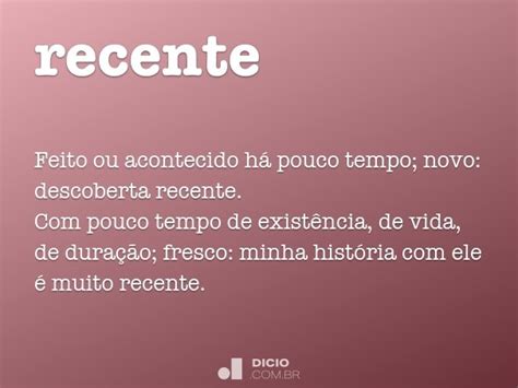 recente dicio dicionario  de portugues