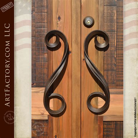contemporary fine art door handles hand forged by master