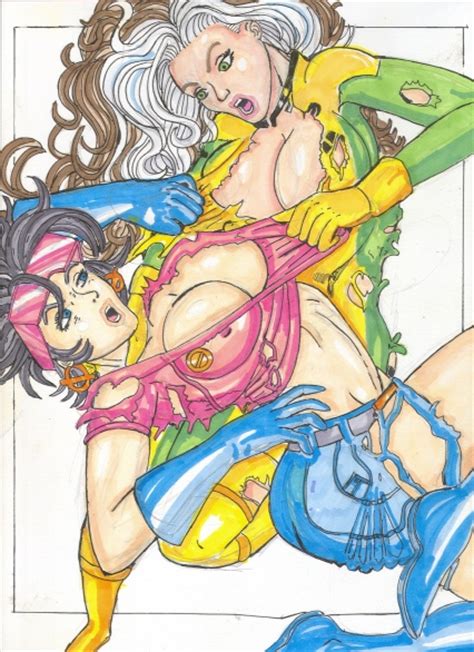 Rogue And Jubilee Ripping Clothes Mutant Lesbians Sex