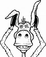Donkey Coloring Pages Face Printable Kids Drawing Bestcoloringpagesforkids Print Cartoon Getdrawings sketch template