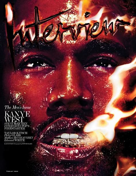 controversial kanye west covers interview magazine  grape juice