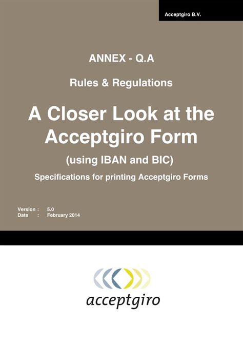 closer    acceptgiro form  iban  bic specifications  printing acceptgiro