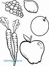 Line Vegetables Drawing Getdrawings Vegetable sketch template