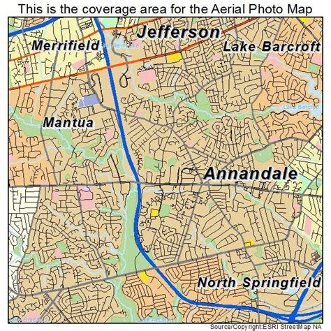 aerial photography map  annandale va virginia