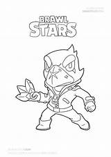 Coloring Brawl Stars Pages Crow Draw Kolorowanki Drawing Star Leon Easy Do Druku Blow Pl Super Werewolf Kids Cute Tutorial sketch template