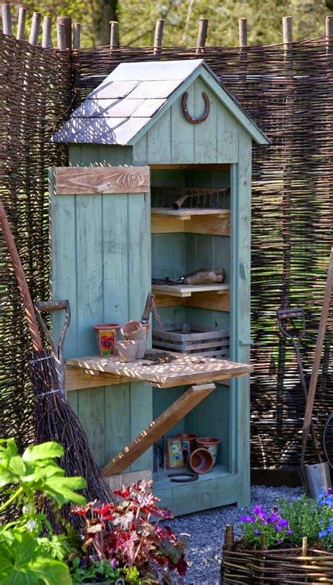 build  whimsical tool shed   garden diy