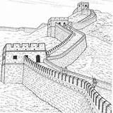 Chine Dessin Coloriage China Muraille Chinois Wall Great La Coloring Blanc Noir Et Architecture Muralla Stylisé Drawing Le Dibujos Chinoise sketch template