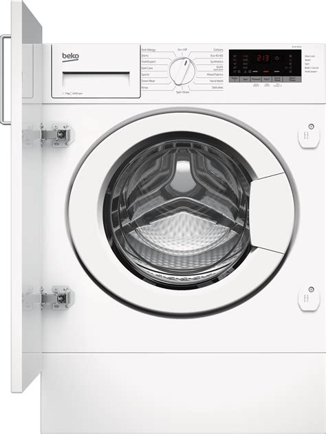 integrated kg rpm washing machine  recycledtub wtikf beko uk