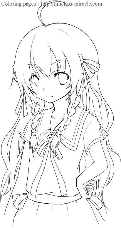 anime girls coloring pages photo  timeless miraclecom