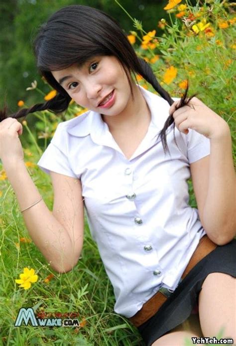 thai cute girl in uniform thai girl narak