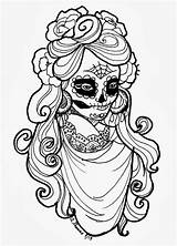 Dia Muertos Los Coloring Pages Printable Print Everfreecoloring sketch template