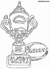 Rugby Pages Coloring Cup sketch template