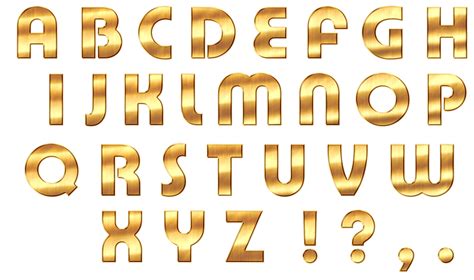 gold  letter font