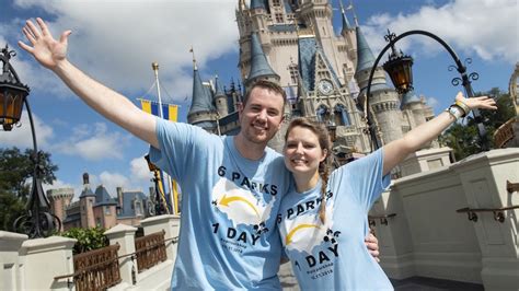 couple visit all 6 us disney theme parks in 1 day popsugar love and sex