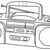 Radios Radio Antiguo Dibujar sketch template