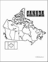 Canada Map Colouring Coloring Getcolorings Color Clip sketch template