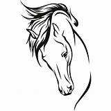 Coloring Horse Face Print sketch template