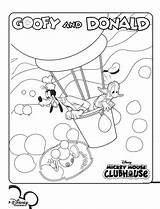 Mickey Mouse Clubhouse Coloring Pages Kids Fun Printable Colouring Goofy Donald Print Clipart Hot Books Dinokids Disney Getdrawings Luchtballon Close sketch template