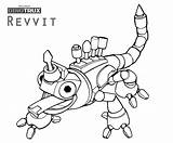Dinotrux Revvit Chameleon Camaleonte Trux Educative Skya Bettercoloring Supercharged sketch template
